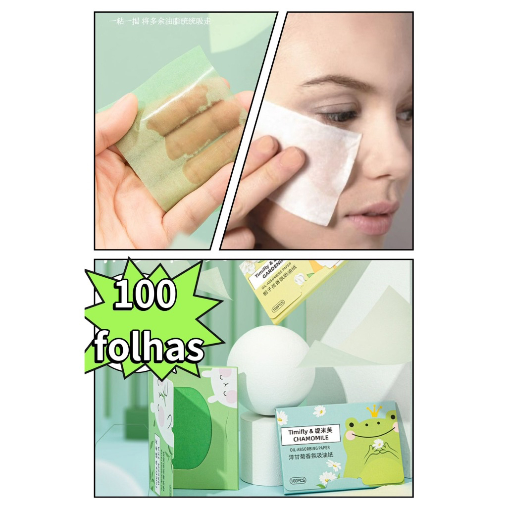 100 Folhas Papel antibrilho Papel matificante /Absorvente De óLeo Facial  Caixa De FragrâNcia beleza Controle Cuidados em Oferta na Shopee