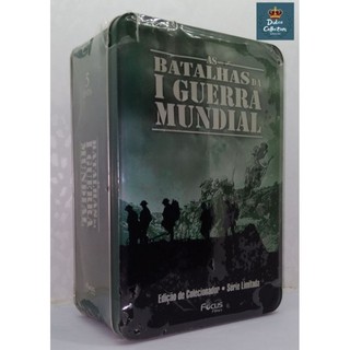 Box Lata DVD As Batalhas da Primeira Guerra Mundial - Edição de Colecionador - 5 DVDs - Lacrado