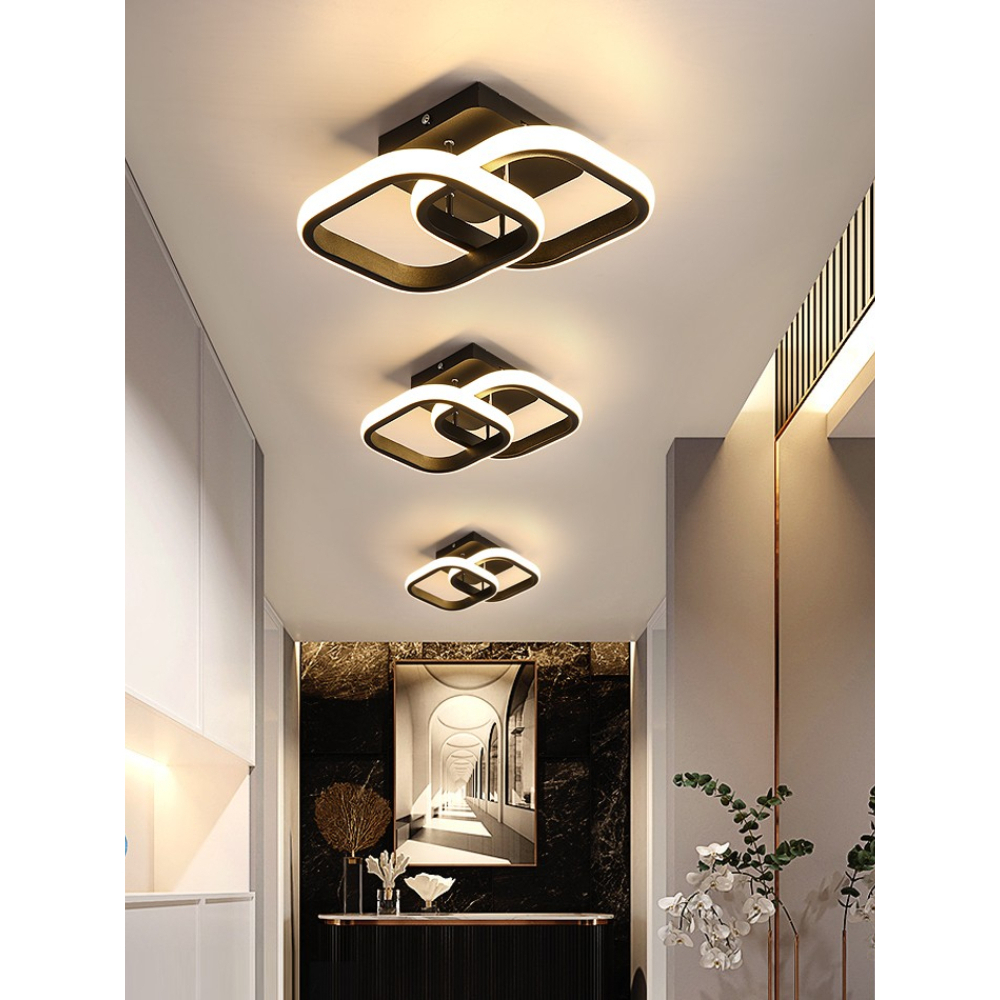 (3 cores em 1 luz) Luminária De Teto Led Minimalista Moderna Pendente Lustre Plafon para Sala Quarto Cozinha em Oferta na Shopee