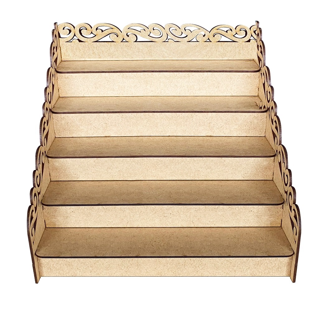 Escadinha de Mesa Suporte de Doces Decorativo C/4 Andares Mdf