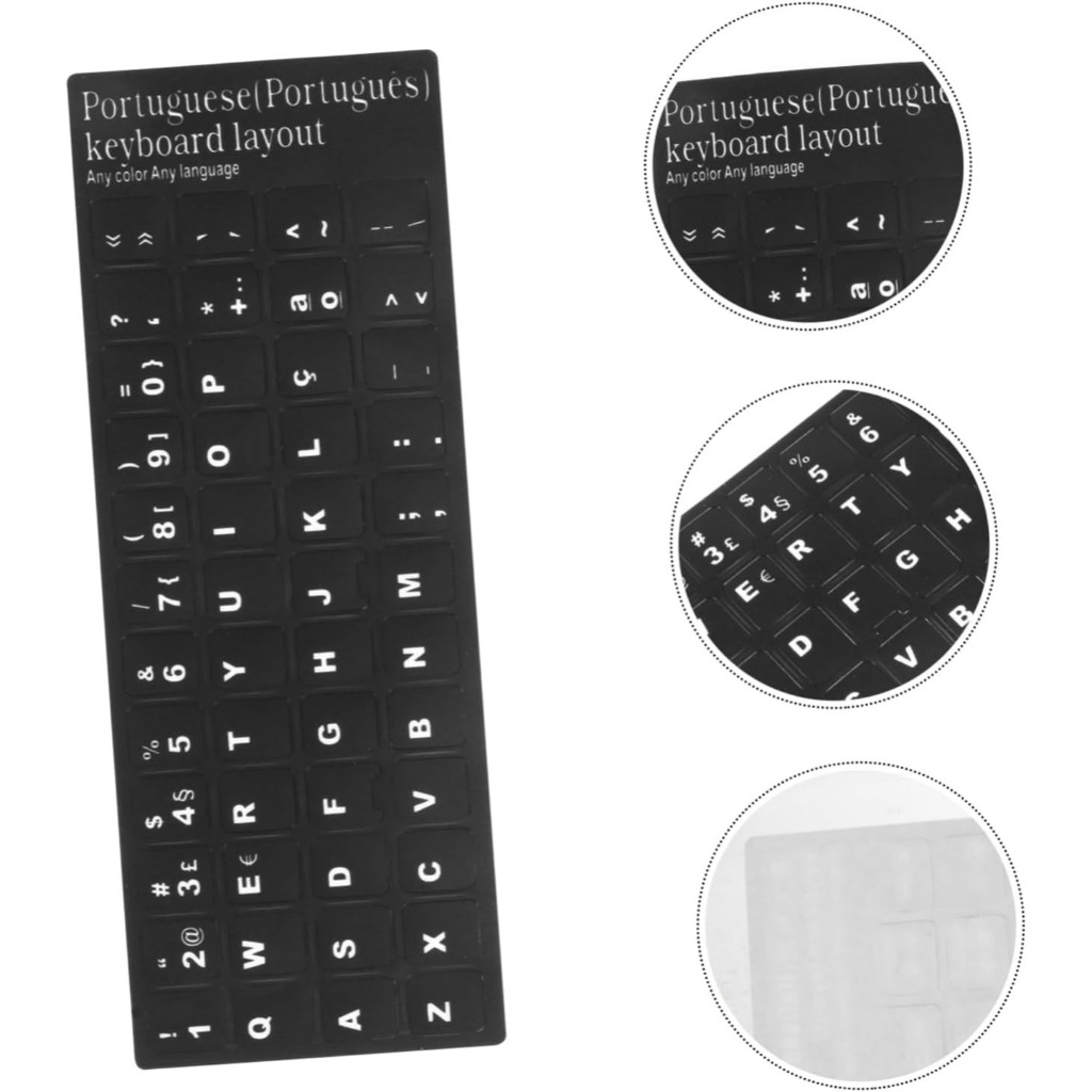 Kit 2 Adesivos Para Teclado Notebook Abnt Abnt2 Português Br Ç