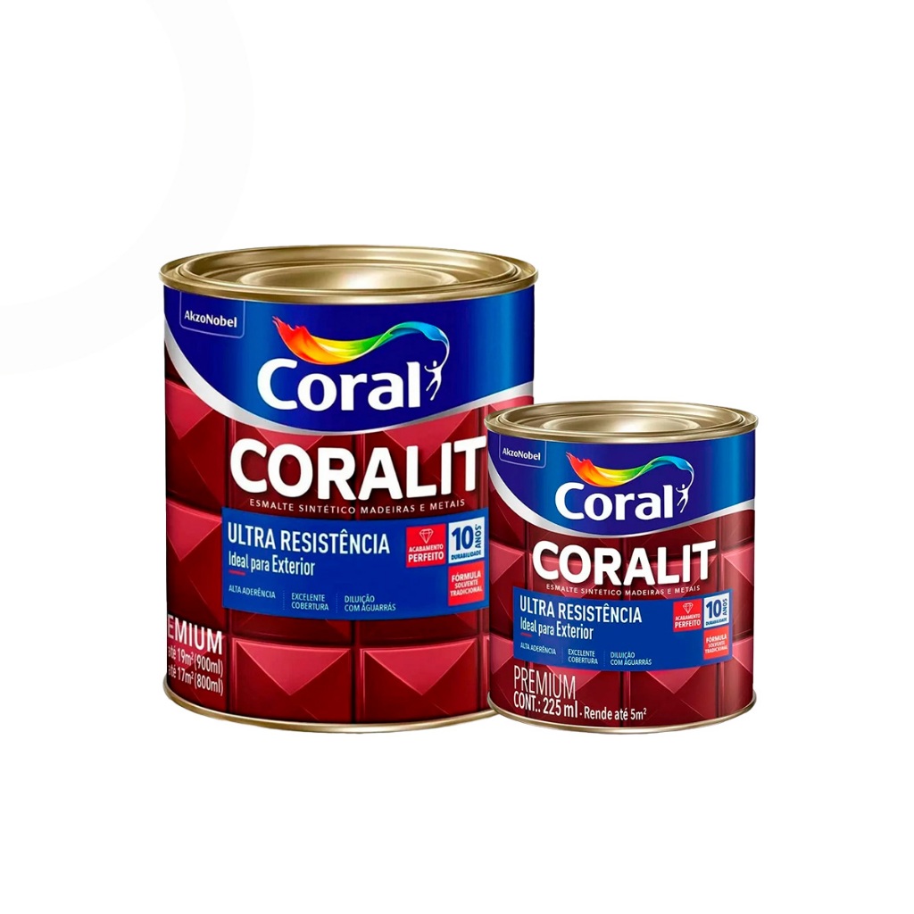 Esmalte Sintético Coralit Ultra para Madeira e Metais 900ml Ouro | Coral