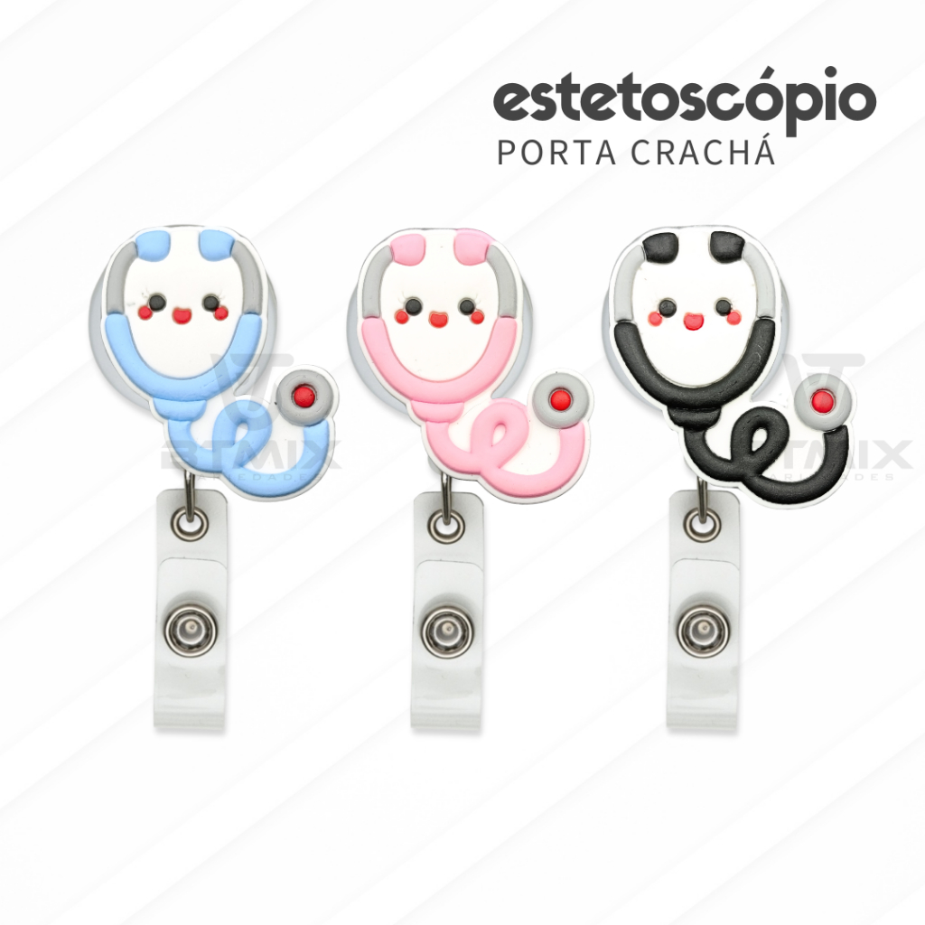 Porta Cracha Retrátil Estetoscópios Personalizado Enfermagem Roller Clip em Oferta na Shopee