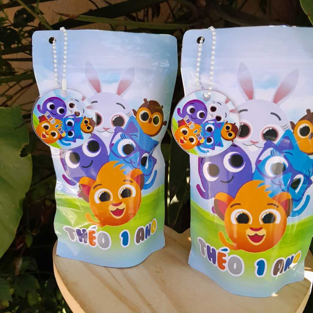 Saquinho personalizado/Lembrancinhas/Festa infantil/Aniversários/Tamanho:12x20/Tema: Bolofofos