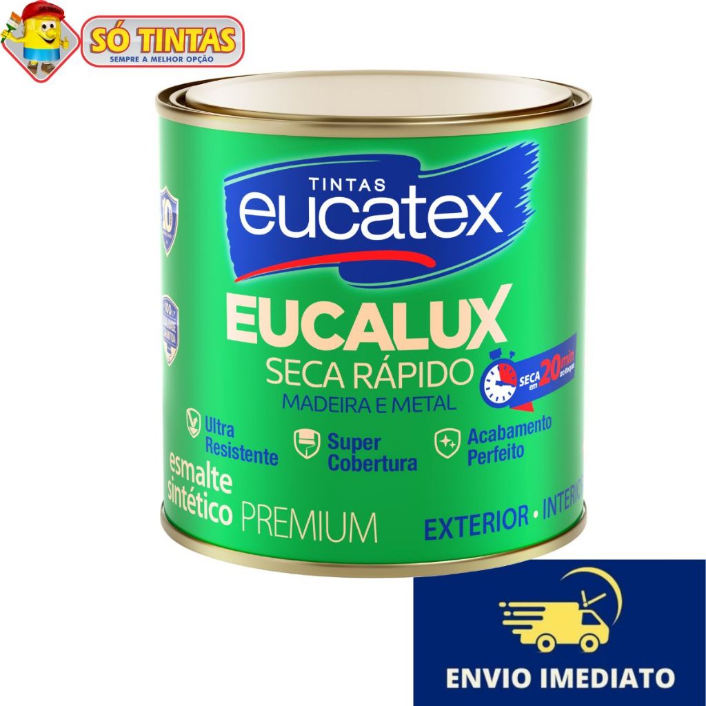 Tinta para Madeira e Metal Esmalte Sintético Fosco Premium Eucalux 225ml Eucatex Várias Cores em Oferta na Shopee