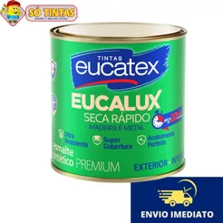 Tinta para Madeira e Metal Esmalte Sintético Fosco Premium Eucalux 225ml Eucatex Várias Cores