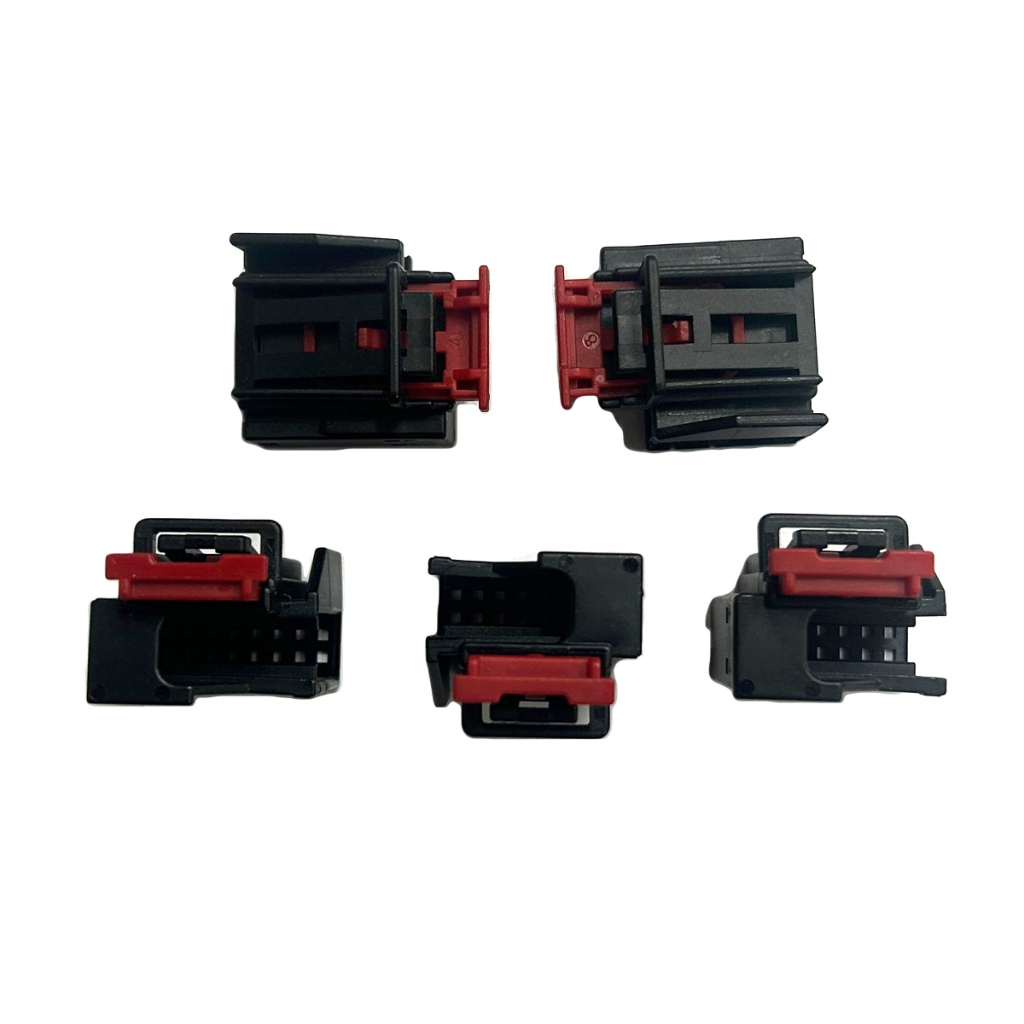 Kit com 5 Capas do Conector 16 Pinos Preto para Espelho Retrovisor, Coluna de Direção Elétrica, Chicote Ar Condicionado e Parte Elétrica das Portas VW e Audi 2005 Em Diante 1K0972928