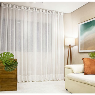 Cortina de Linho Aba Unica 3 Metros Largura x 2,80 Altura Para Varão em Oferta na Shopee