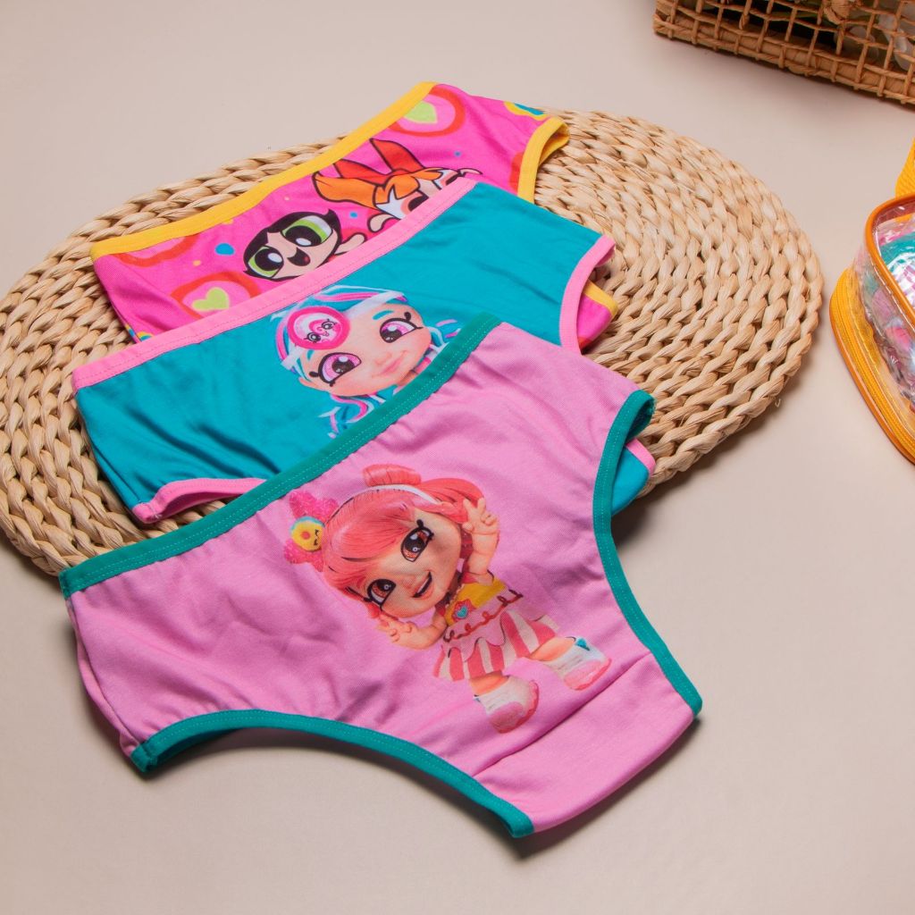 Calcinha infantil algodão kit com 8 unidades em Oferta na Shopee