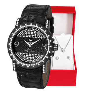 Kit Relógio Feminino Champion Ana Hickmann Preto Couro Analógico A Prova D’Água Cristais Original Presente Moda Gift Aniversário Tendência Estilo Mulher Esposa Namorada Mãe Barato AH28400T em Oferta na Shopee