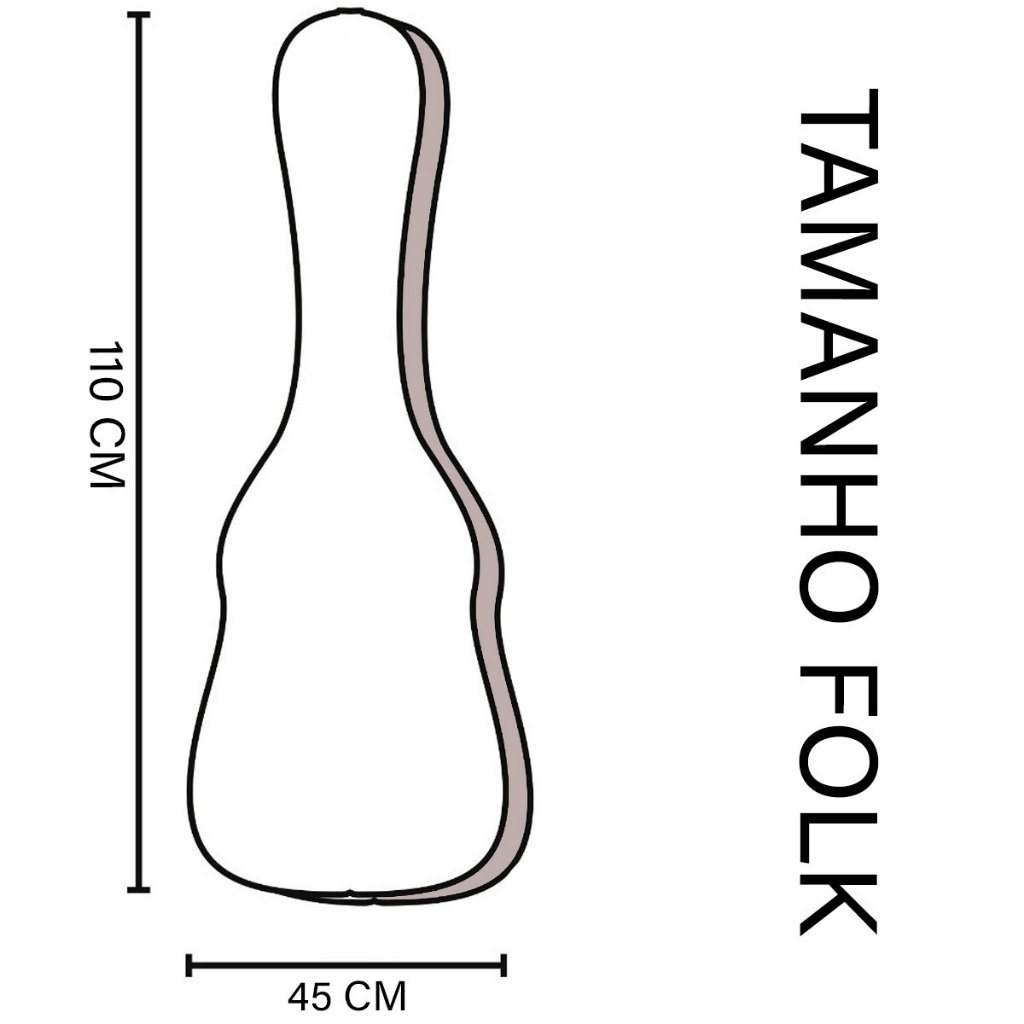 CAPA P/ VIOLÃO FOLK LUXO NY-600 "TAKAMINE" — imagem 2 de 2
