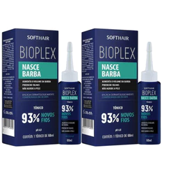 Tônico Nasce Barba Bioplex 60ml SoftHair 2 Unidades
