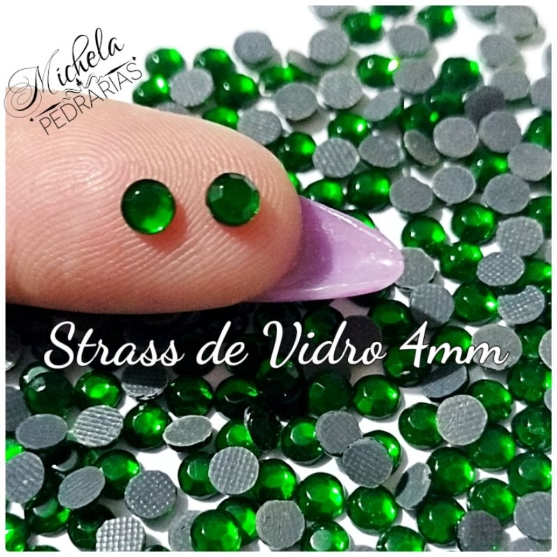 Strass de vidro 4mm Termocolante