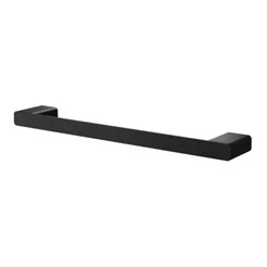 Porta Toalha Docol Flat Bastão Rosto 30cm Ônix Preto Fosco 010136CE
