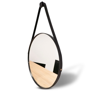 Espelho De Parede Decorativo 40cm C/ Costura Adnet Redondo Supenso Alça Sala Quarto Banheiro Suporte em Oferta na Shopee