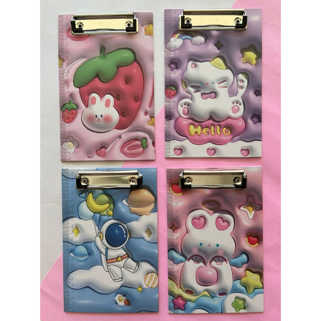 Prancheta Estampada Efeito 3D 14x21 cm em Oferta na Shopee