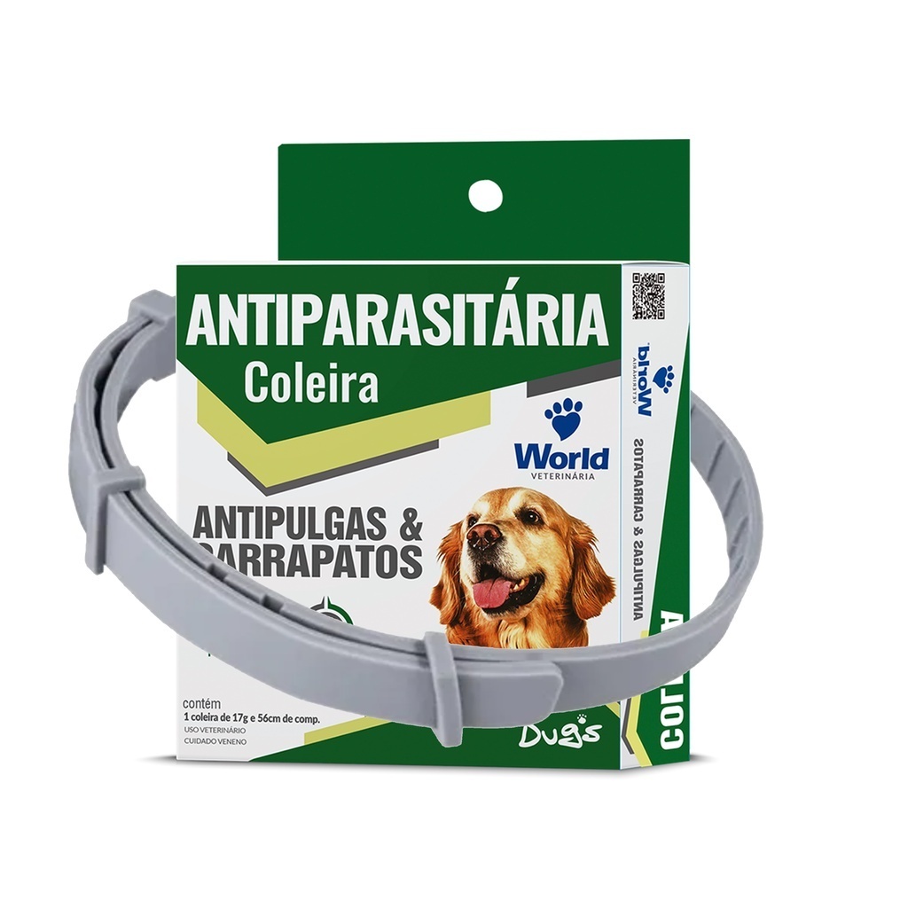 Coleira Dug's Antipulgas e Carrapatos para Cães World Veterinária