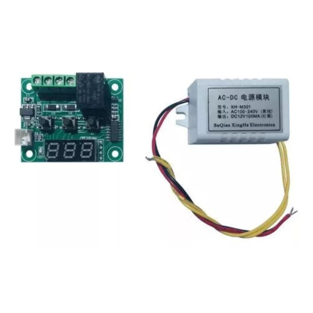 Termostato Digital W1209 12v Chocadeira + Fonte Xh M301