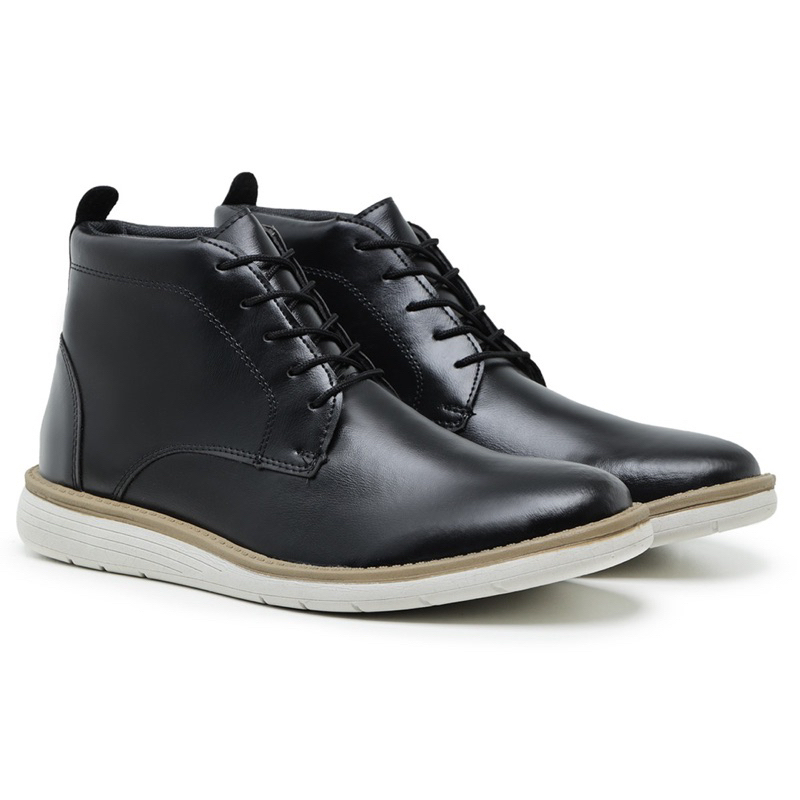 Bota Oxford Masculina de Couro Coturno Oxford Moda Lançamento 2024 Confortável Macio Pronta Entrega
