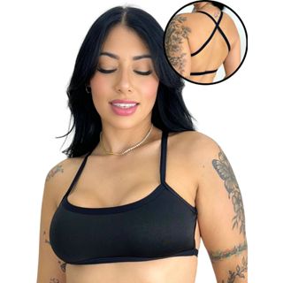 Top Cropped Fitness Cruzado Alcinha Faixa Costa Nua Moda Gringa Blogueira em Oferta na Shopee