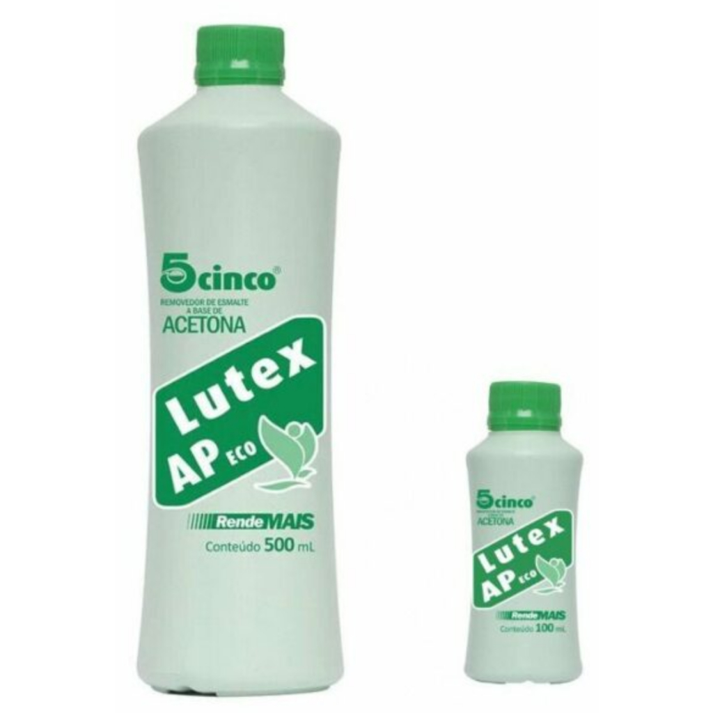 Acetona Removedor De Esmalte Lutex AP Eco 5Cinco - 100ml e 500ml