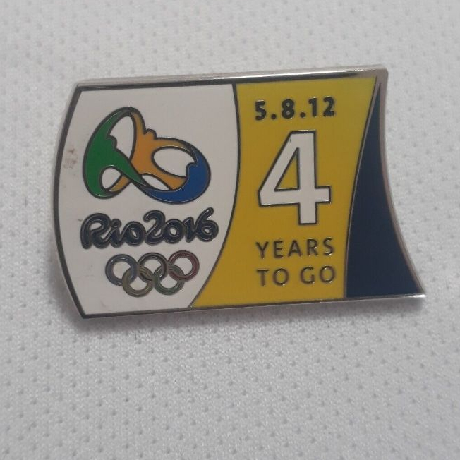 Pin Broche 4 anos para a Olimpiadas do Rio 2016 (RARO time Brasil) ÚNICO NA INTERNET