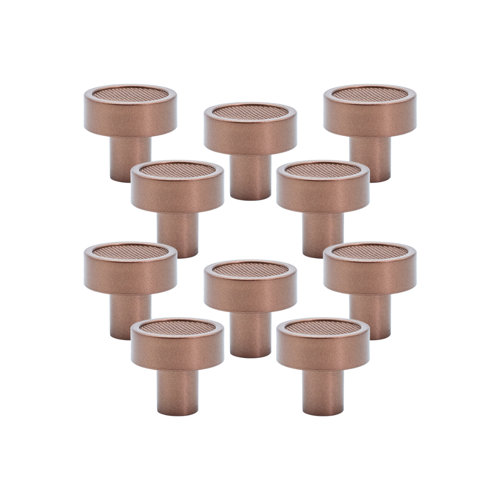 Kit 10 Puxadores Ponto Para Armario Gaveta 1 Furo Redondo 30mm