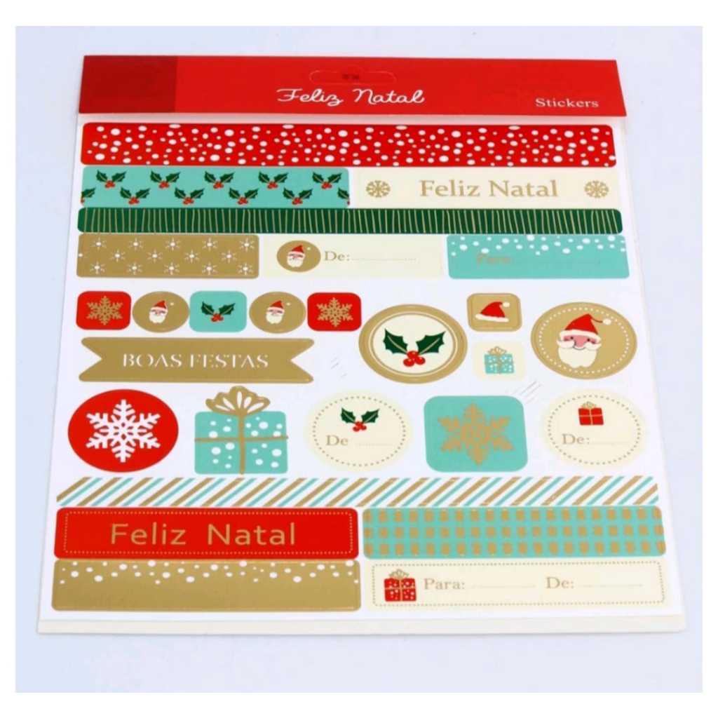 Adesivos Natalinos Feliz Natal | Etiquetas  | Embalagens, Presentes e Lembrancinhas