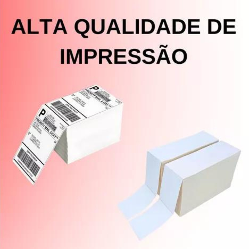 1000 Etiquetas Termica Adesiva Resma 10x15 E-commerce Envios Zebra Elgin Impressora Sem Ribbon