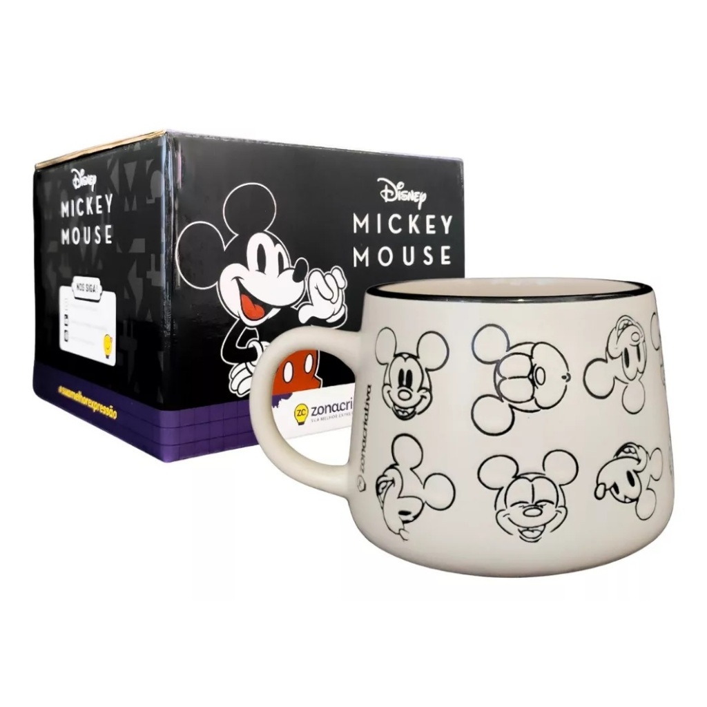 Caneca Mickey Oficial Disney modelo Moma 500 ml Linda Presente