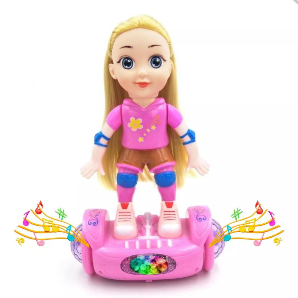 Boneca Hoverboard Bate e volta com Luz e Som