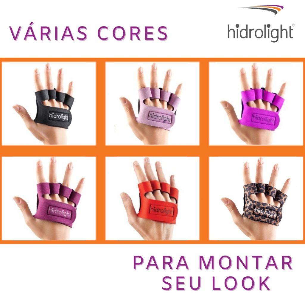 Luva Palmar Protetor Anatomico Antiderrapante Emborrachado Treino Academia Musculação Hidrolight Fit