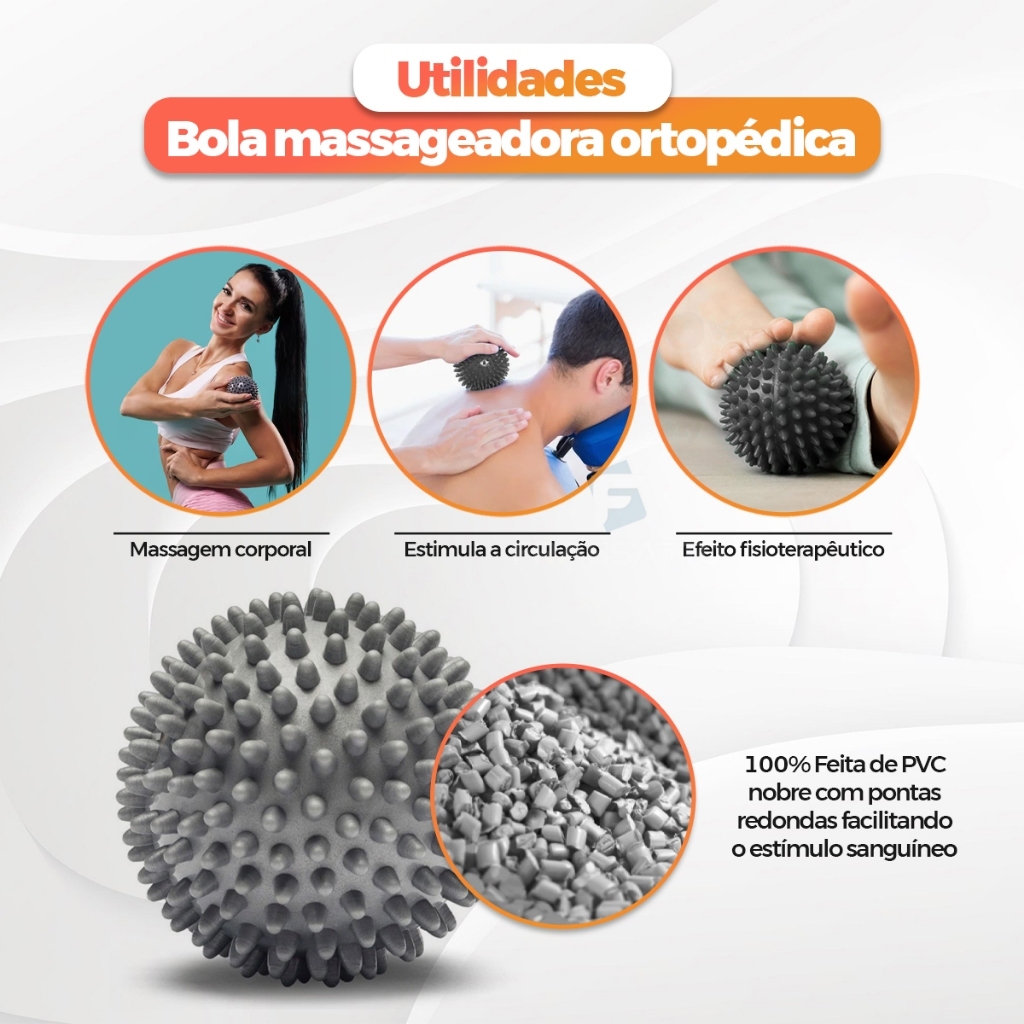 Bola Cravo 7cm Fisioterapia, Massagem, Anti-stress, Resistente material de PVC em Oferta na Shopee