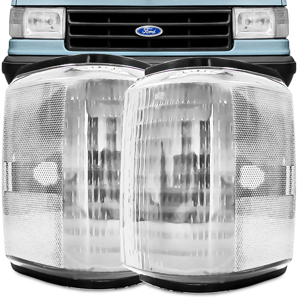 Par Lanterna Dianteira F1000 F4000 F-1000 F-4000 93 94 95 96 97 Ford Pisca Seta Sinaleira Cristal