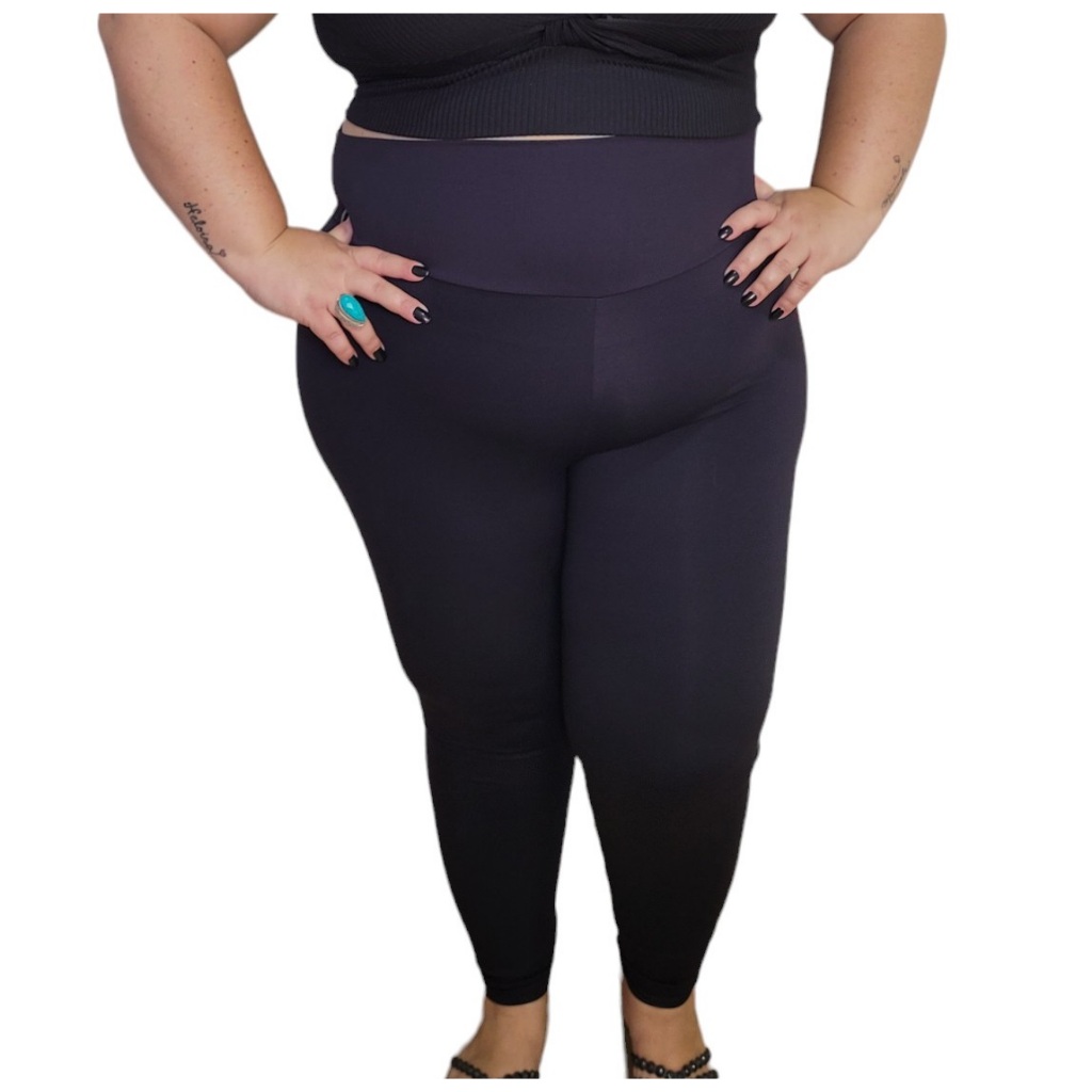 Calça Legging  Feminina zero transparência Academia Cintura alta Térmica Anticelulite Cintura Alta Plus Size