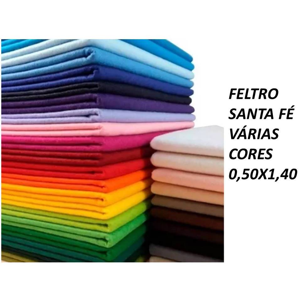 Feltro Santa Fé Liso 50cm x 1,40mt largura - Patchwork / Tecido/ Costura /Artesanato