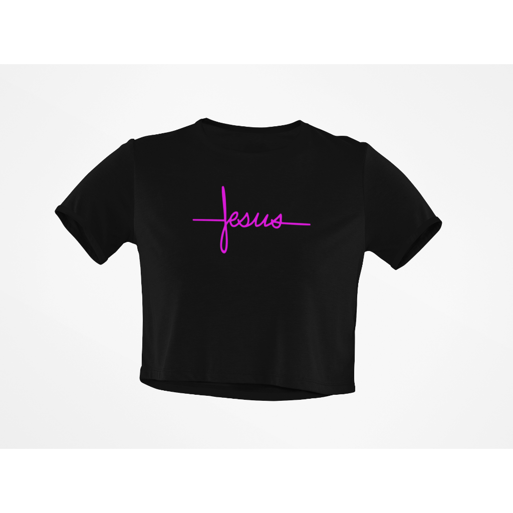 Blusinha Cropped Camiseta Feminina Religioso Fé Jesus Lançamento