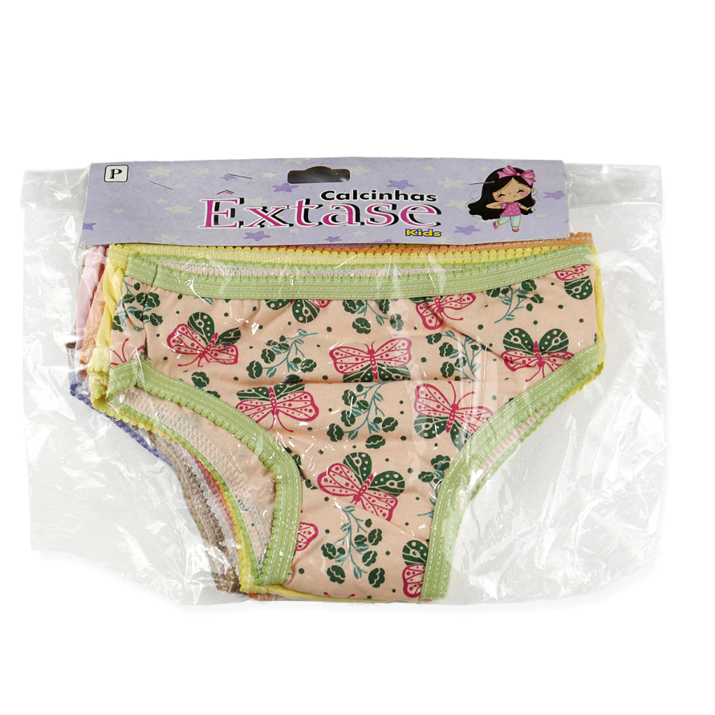 Kit 16 Calcinhas Meninas Tanga Infantil Confortável Básico Ou Kit 10 Calcinhas