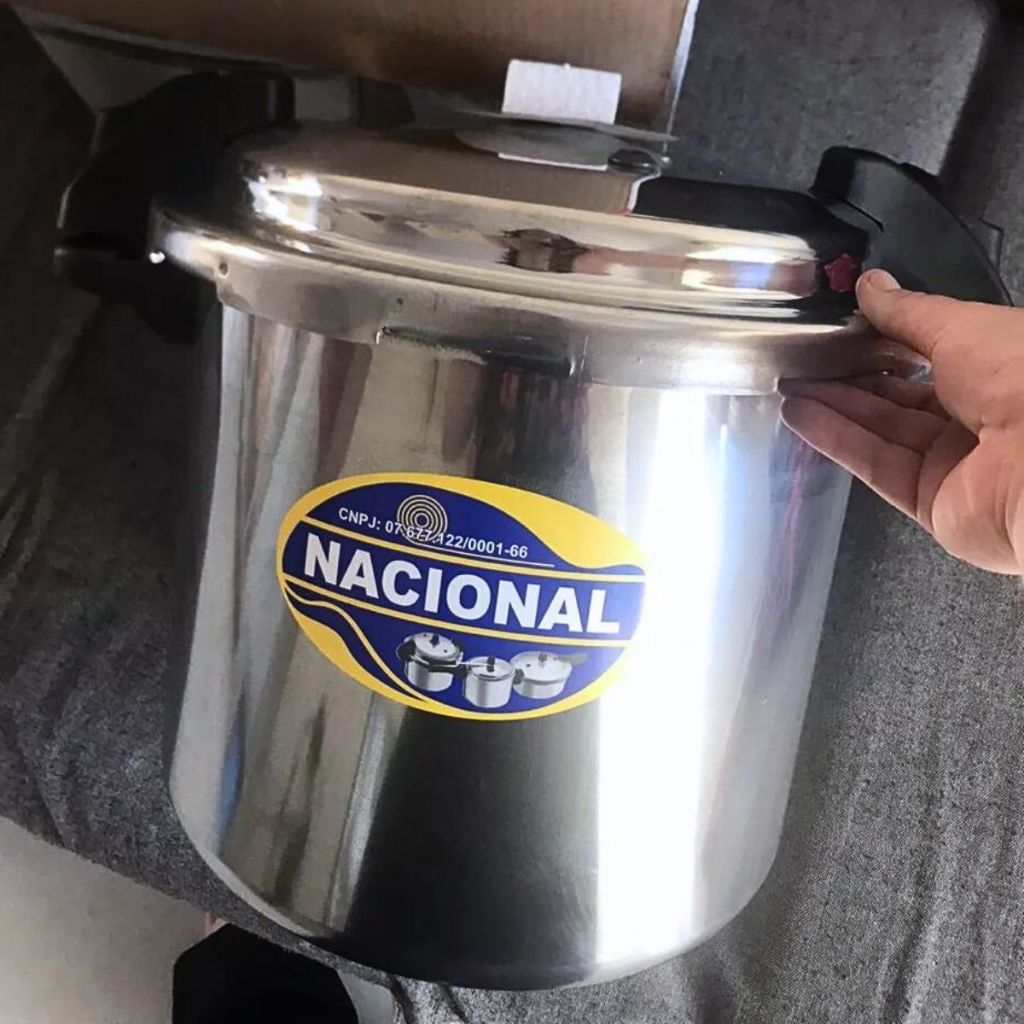 Panela de Pressão 20L Profissional c/ 2 Válvulas e Fechamento Externo