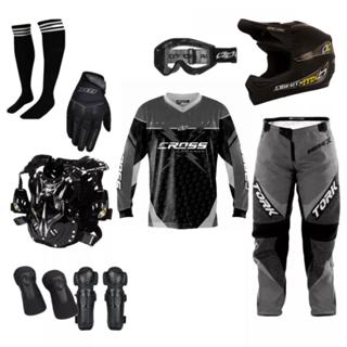 Kit Conjunto Roupa Piloto Adulto Insane X Protork Equipamento Trilha Motocross em Oferta na Shopee