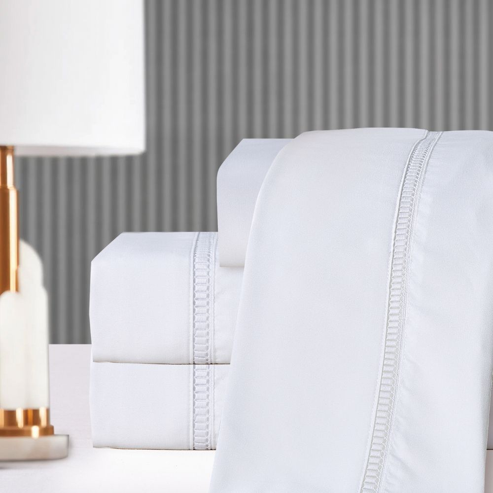 Jogo de Lençol Queen 4 Peças Milano Percal 400 Fios Ponto Palito em Oferta na Shopee