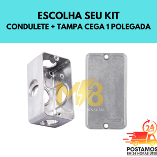 CONDULETE COM TAMPA CEGA 1 POLEGADA em Oferta na Shopee