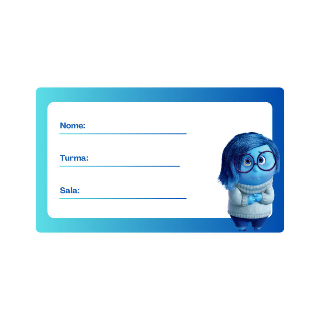 Etiquetas escolares personalizadas / Divertidamente / Material escolar / identificação / Adesivos