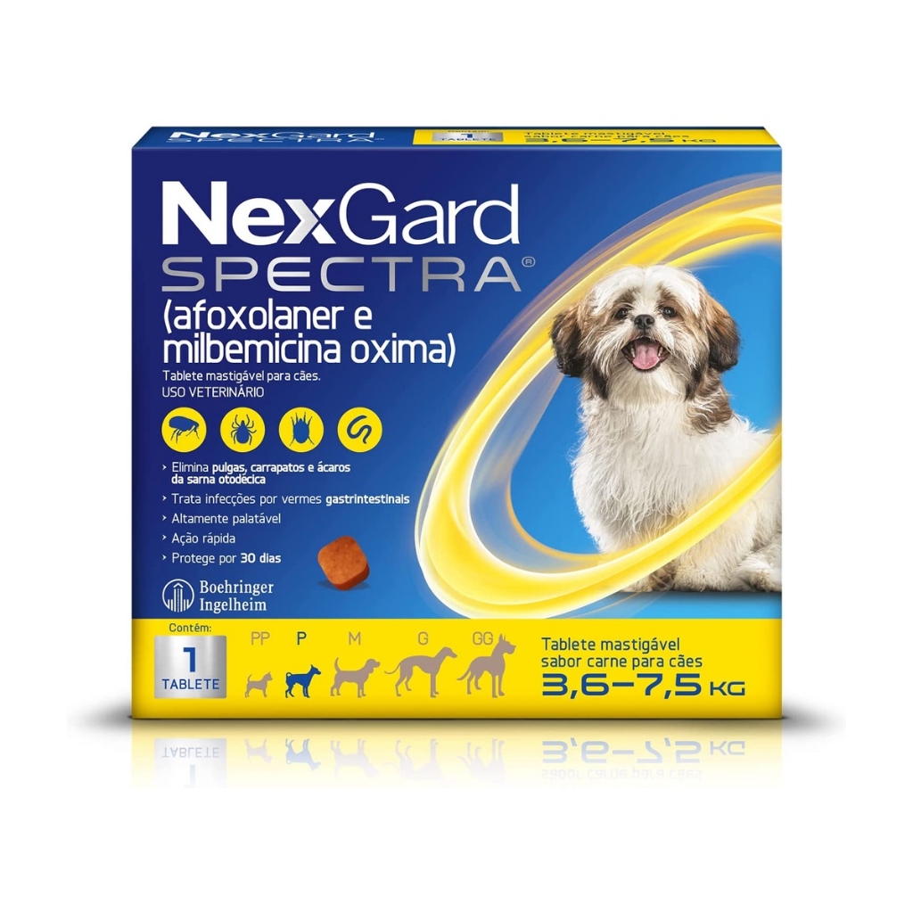 Antiparasitário Nexgard Spectra P Para Cães de 2kg a 60kg- 1 Comprimido - Pets