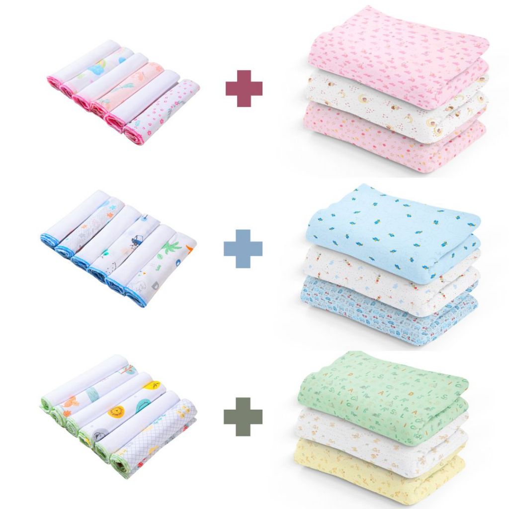 Kit 3 Cueiro e 6 Paninho de boca ( 9 PEÇAS )