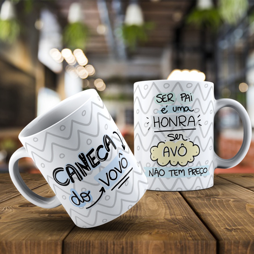 Caneca Xícara Dia Dos Avós Dia Do Avô Ser Avô Não Tem Preço Amor Presente Certo - OFERTA RELAMPÂGO!