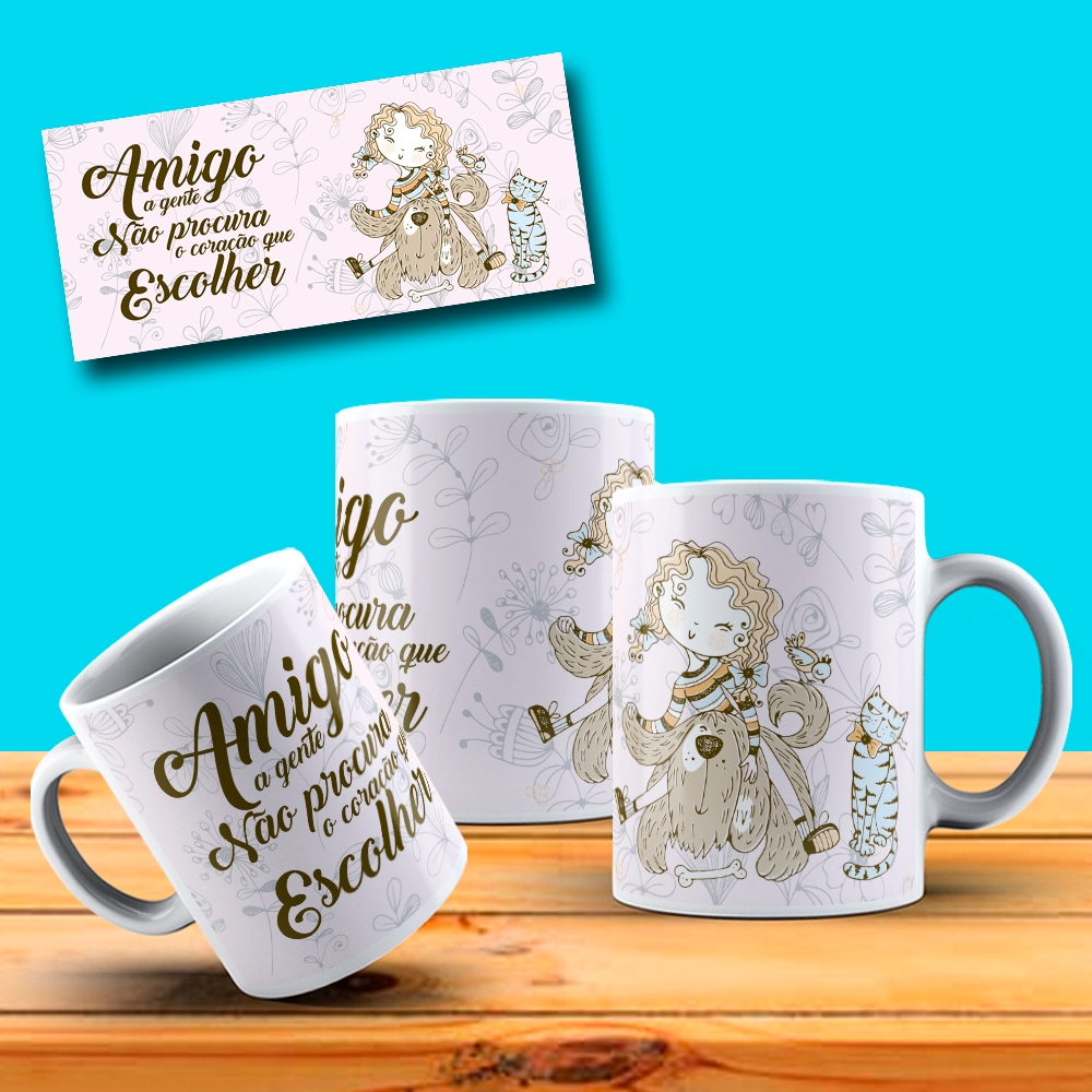 Caneca Dia Do Amigo Amigos Melhor Que Um Presente É Uma Verdadeira Amizade Presente OFERTA RELAMPÂGO