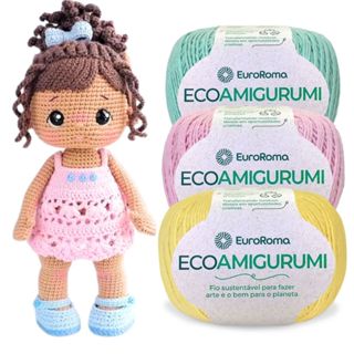 Kit 15 Linha Eco Amigurumi Euroroma 240M Bonecas Pelucia Naninhas Crochê Bebê Chocalhos Barbante em Oferta na Shopee