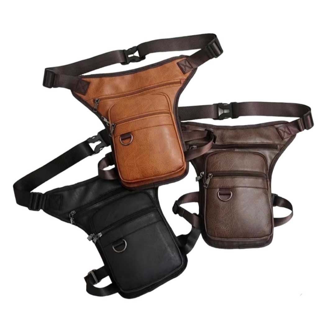 Pochete Cartucheira Couro Sintético De Perna Motoboy Camping Paintball 352 em Oferta na Shopee