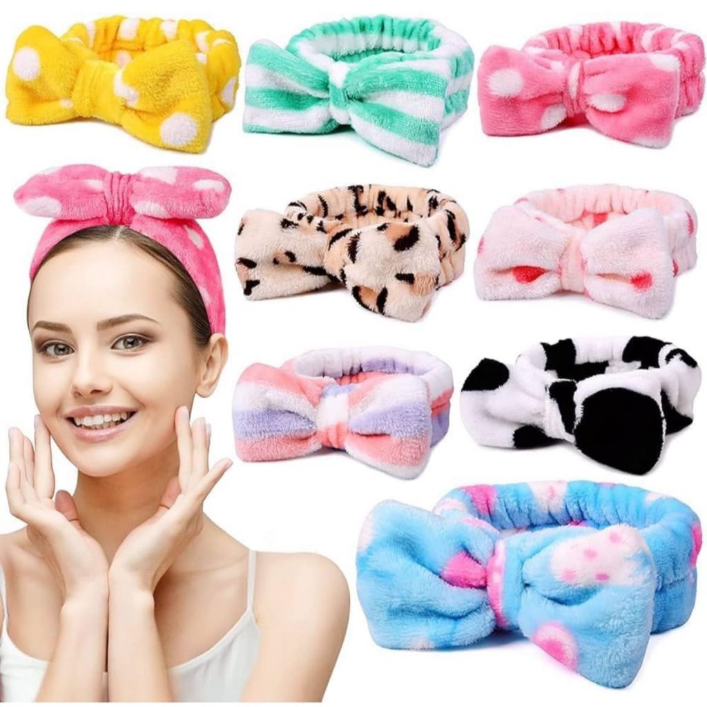 Kit 12 Faixas de Cabelo Macia Para Lavar o Rosto Na Skincare e Para Maquiar
